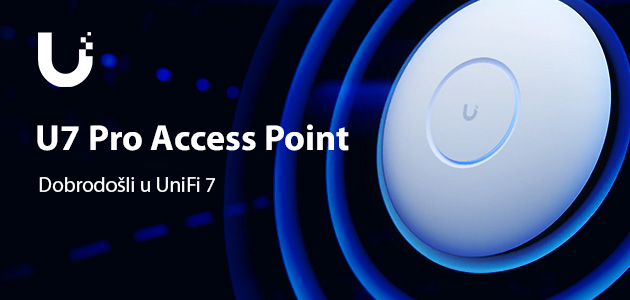 Krenite na putovanje pouzdanim multi-gigabitnim brzinama i uživajte u besprekornom Wi-Fi iskustvu od 6 Ghz sa Ubiquiti U7 Pro Access Point